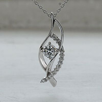 【ネックレス】ラウンドカット・0.3ct ・GN4386VQ_030