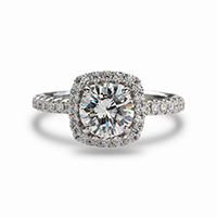 【リング】ラウンドカット・1ct ・Square Halo