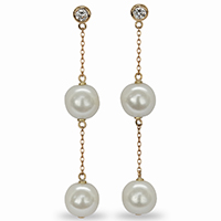 【ピアス・チェーン】パール用・2粒×2 ・PHASH-009