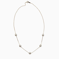 【ロングネックレス】パール用・5粒・スライド式・全長450mm ・PHASH-004